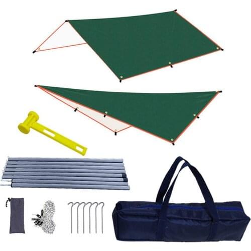 Hammock Rain Fly Waterproof Tent Tarp Fly Tarp Outdoor Camping Sunshade Canopy Picnic Mat For Camping Hunting Hiking