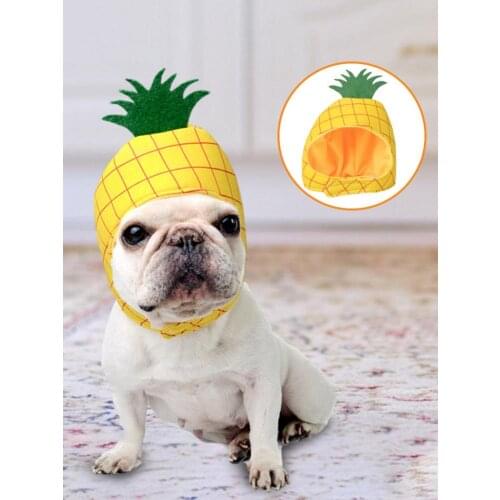 Funny Pineapple Shaped Dog Hat Headwear Pet Dog Cat Party Cute Pineapple Shape Hat Costume Cosplay Accessories