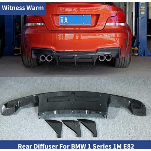 For E82 E87 Carbon Fiber Rear Lip Diffuser Spoiler For BMW 1 Series E82 E87 1M 2011 Back Bumper Lip Splitter