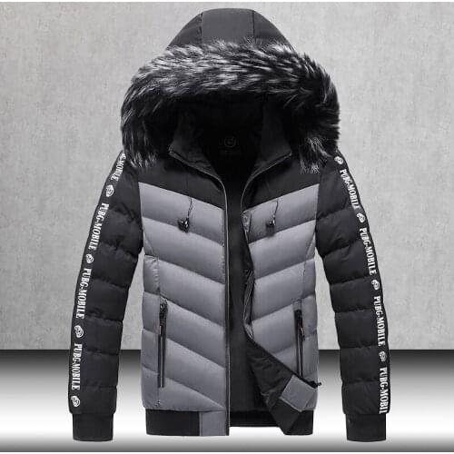 Winter Jacket Men 2021 Fur Collar Hooded Thick Warm Cotton Outwear Man Patchwork Parka and Coats Windbreaker Parkas Male M-5XL
