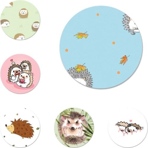 Hedgehog Animal Art Icons Pins Badge Decoration Brooches Metal Badges For Clothes Backpack Decoration 58mm