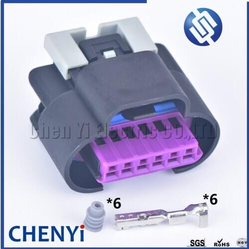 1 set 6 pin auto electric EGR VVT female plug wire harness waterproof connector for Buick Excelle Chevrolet DJ7061YB-1.5-21