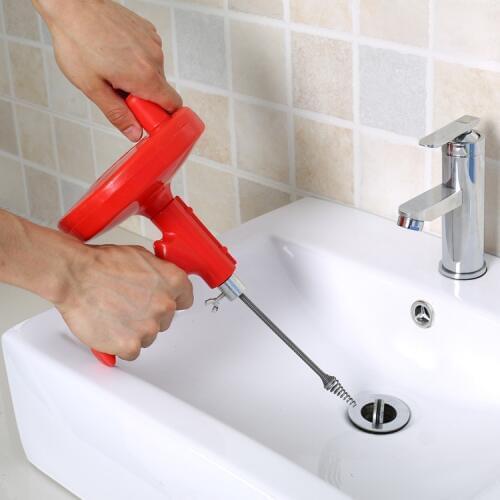 1PC 5M kitchen toilet sewer blockage hand tool pipe dredger 5 meters Drains Dredge Pipes Sewer Sink Cleaning Clogs JH 0761