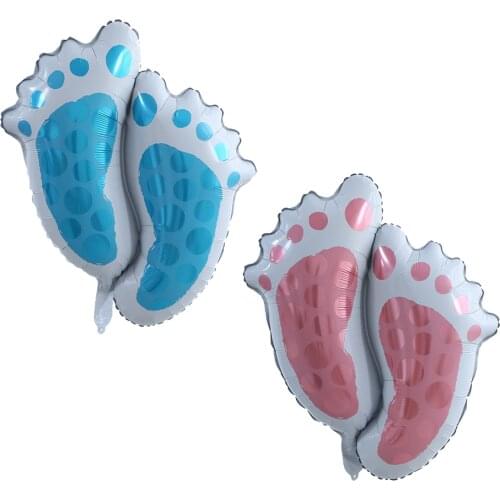 1pc Baby Shower Decorations Balloons Pink Blue Foot Foil Balloon Reveal Party Birthday Party Decor Kids Girl Boy Toy Globos