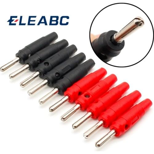 10pcs 4mm Banana Plug High Current Insulated Shrouded Stackable Connector Screw connection