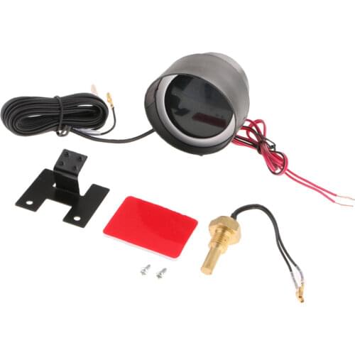 2 in 1 Round 12V 24V LED Digital Car Truck Water Temp Gauge temperature sensor temperatura motor + Voltmeter Volt Voltage Meter