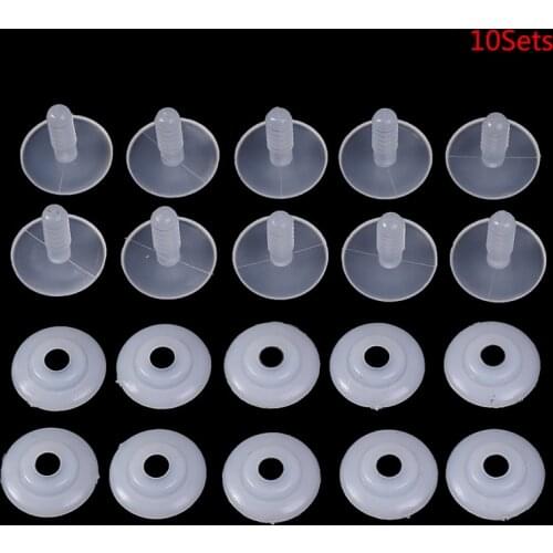 20Pcs(10sets) White Plastic Doll Joints Dolls Accessories For Toys Teddy Bear Making DIY Crafts