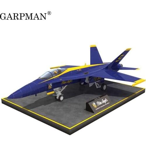 26cm F/A-18 Blue Angel Fighter Paper Model DIY Aircraft Puzzle Handmade Toy Stereo Origami Model