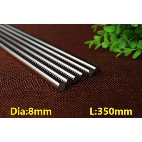 50pcs/lot 8mm linear shaft 350mm long 8x350mm hardened chromed plated linear shaft rod bar 3D printer steel rod