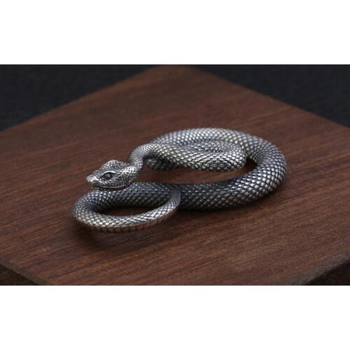 925 sterling silver jewelry old retro personality snake snake pendant mens Thai silver trend sweater chain pendant