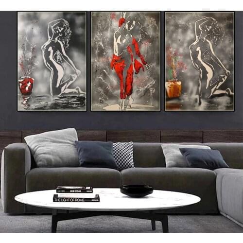 Abstract Sexy Nude Women Art Painting Vintage Beauty Body Canvas Posters Prints Cuadros Wall Art Pictures Living Room Home Decor