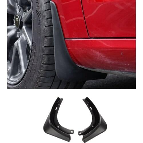 Accessories Mudguards Splash Guards Fender Matte Black Carbon Fiber Black Mud Flaps For Tesla Model 3
