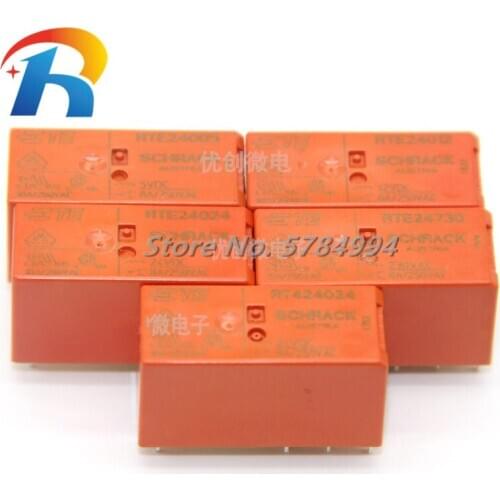 Free Shipping 5Pcs/lot New Original TE SCHRACK RTE24012 RTE24024 RT424012 RT424024 RT4242730 RTE24730 8A250VAC DIP8 Power Relay