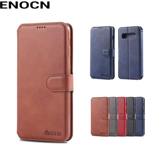 Wallet Case For Sumsang S10E Cover Case Sumsang S10E Luxury PU Leather Flip Full Protector Shockproof Vintage Phone Housing