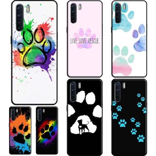 Cat Dog Paw Design For OPPO A91 A83 A15 A1K A5S A31 A53 A5 A9 2020 F5 F7 A52 A72 Reno 2 Z 4 Pro Phone Cover