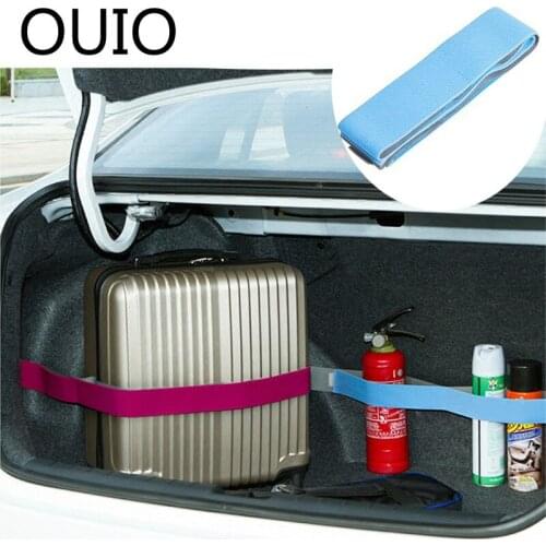 OUIO Elastic Car Trunk Organizer Stowing Fixed Strap For Buick Ford Focus 2 3 Ranger Mustang Volkswagen Golf 4 7 5 6 Polo MK4