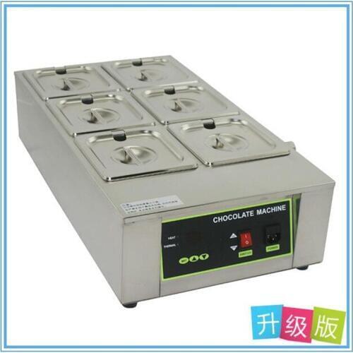 110V 220V Commercial Digital Display Electric 6 cylinder Chocolate Melting Machine Genuine Chocolate Melting Furnace