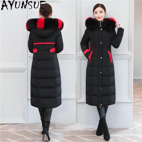 AYUNSUE Womens Jacket Winter Clothes Women 2020 White Duck Down Jackets Real Fox Fur Collar Coat Female Mujer Chaqueta LXR 322