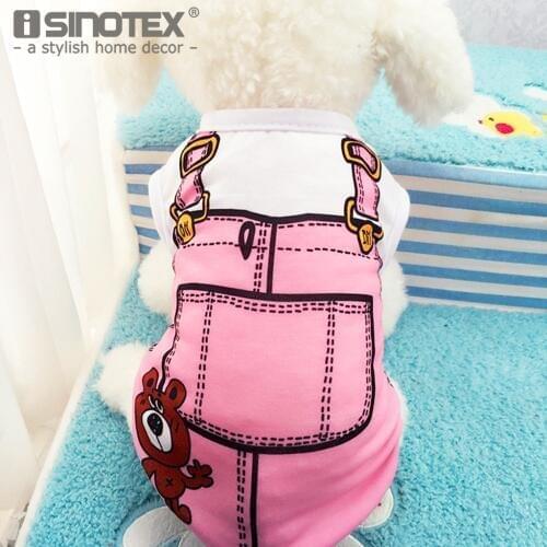 Summer Pet Dog Clothes Puppy Dog Cat Vest Shirt Fake Strap Pet Dog Coat Cute Cotton Vest for Small Medium Dogs Clothing 1PCS