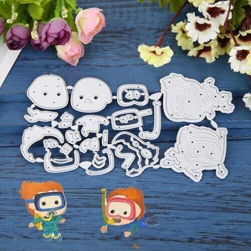 Diving Metal Cutting Dies Cartoon Silver Stencil For Scrapbooking Paper Cards Crafts New 2019 Dies