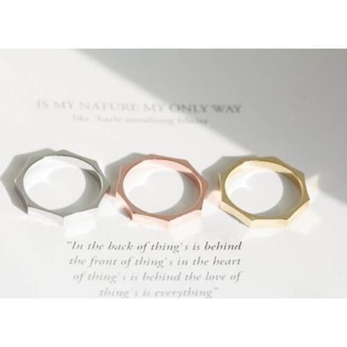 Fashion cute octagonal ring new hot sales alloy can folded stacked ring