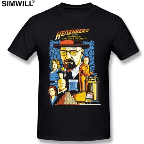 Heisenberg And The Empire Of The Meth T Shirt Unique Print Oversize T-Shirts Mens Short Sleeves Round Neck Breaking Bad Tees