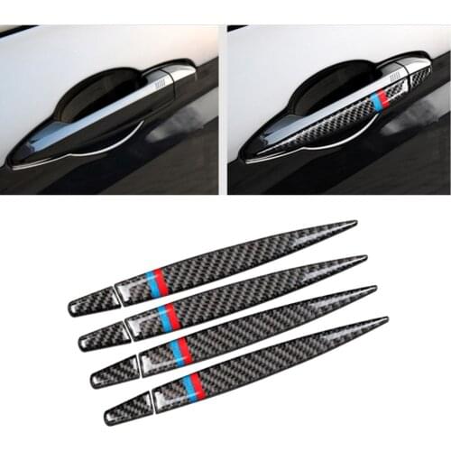 Touring Carbon Fiber Door Handle Sticker Car Styling Decoration Styling Car Stickers For Bmw X5 X6 F15 X1 2 Series