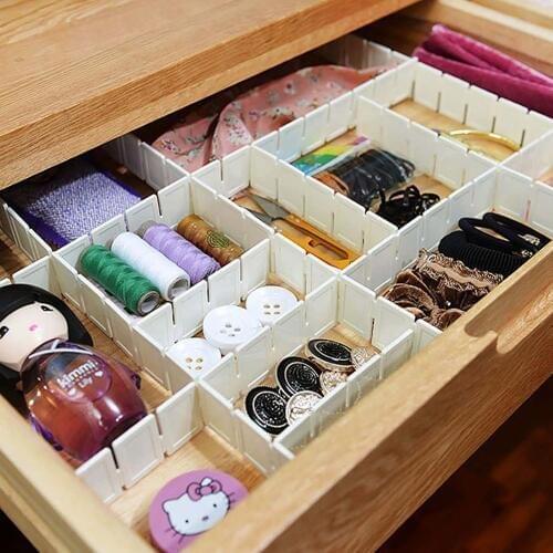 OTHERHOUSE Drawer Organizer Adjustable Wardrobe Drawer Divider Ties Socks Bra Underwear lingerie Organizer Partition Baffle