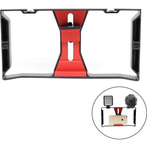 Portable U Rig Pro Smartphone Video Rig Mobile Vlogging Filmmaking Stabilizer with 1/4 Screw Cold Shoe Mount for iPhone Xiaomi