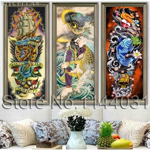 47 Ronin Diamond Embroidery Posters Art Rhinestone Mosaic Full 5D DIY Diamond Painting Square Home Decor Painting Pattern Crafts