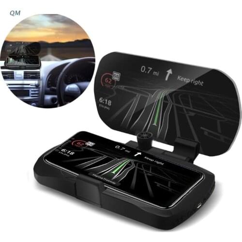 13MF HUD Head up Display GPS Windshield Projector Car GPS Dual Mode Speedometer with Over Current Protection