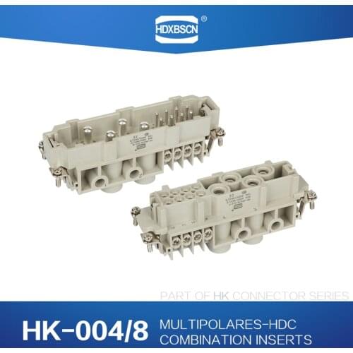 Industrial rectangular heavy duty connector HDC HK-004/8-M/F core 10A waterproof aviation plug