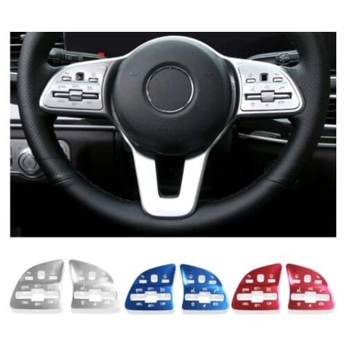 Car Steering Wheel Buttons Sequins Decoration Stickers Trim For Mercedes Benz A B C E Class GLB GLC GLE W177 W205 W213 W247 W167