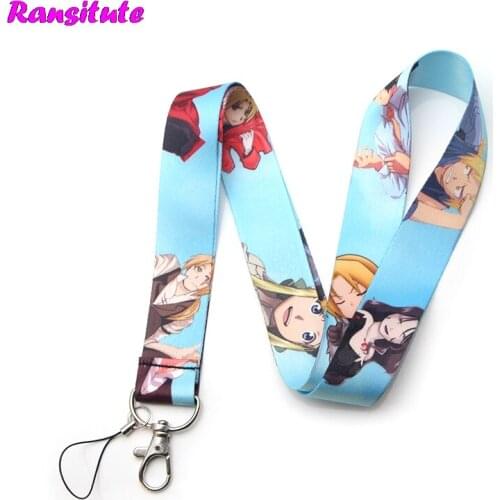 Ransitute R324 Fullmetal Alchemist Anime Lanyard Neck Strap For Keys ID Card Mobile Phone Straps Badge Holder DIY Hang Rope