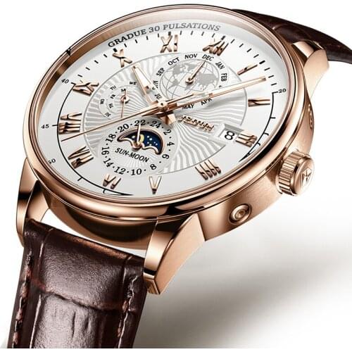Luxury Mens Mechanical Watch Stainless Steel Fashion Top Brand Business Mens Watch Reloj Hombre 2021 NEW Montre Homme