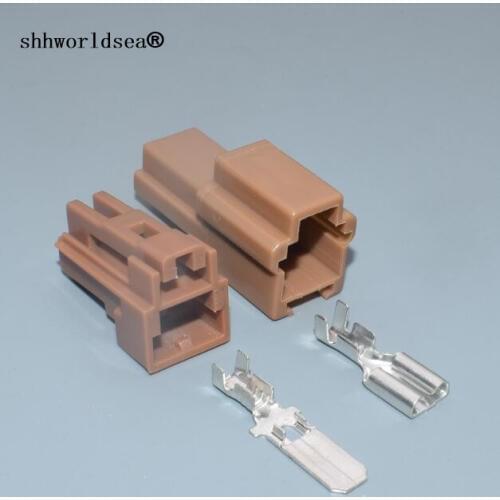 Shhworldsea 1 pin 6.3mm car waterproof harness connector plastic connector plug with terminal 6098-0234
