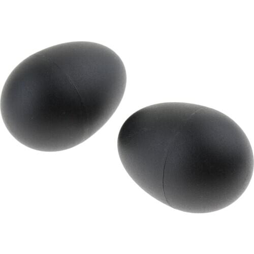 Tooyful Pack of 2 Plastic Sand Egg Shaker Hand Percussion Black Kids Baby Toddler Preschool Musical Rattle Toy