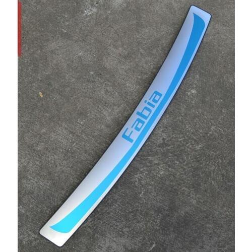 High quality Stainless Steel Rear Bumper Protector Sill plate accessories for 2008-2014 Skoda Fabia