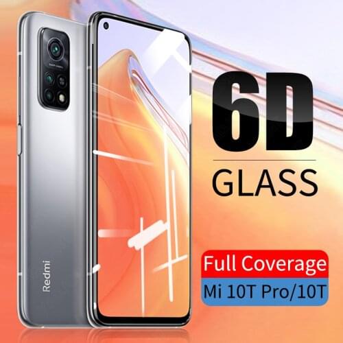 6D Full Glue Cover Tempered Glass For Xiaomi Mi 10T Pro Lite Poco X3 F2 Pro Redmi Note 9 Pro 9S 9A 9C Screen Protector Glass