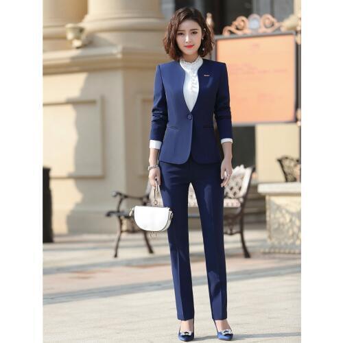 Formal Uniform Designs Women Business Suits With Pants and Jackets Coat For Ladies Office Work Wear Pants Suits Female Blazers