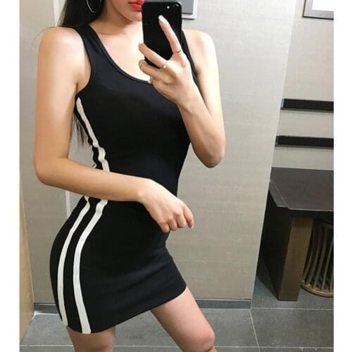 Sexy Womens Summer Dress Bodycon Sleeveless Party Party Short Mini Fashion Womens Wear brandy clothes iron dropshipping top