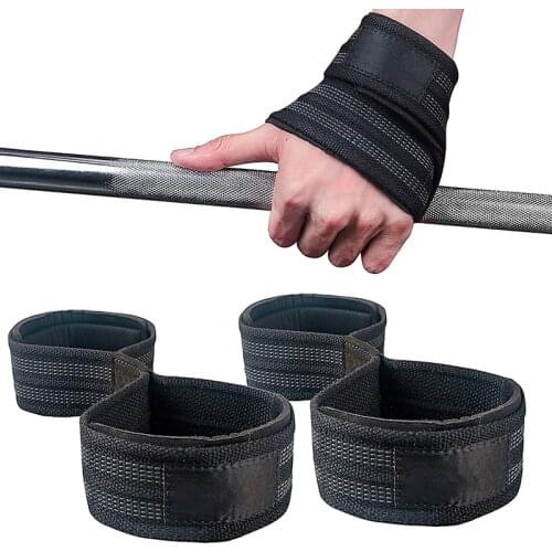 1 pair Wrist support Straps Weight Lifting Wrist Straps Deadlifting Wrist Wraps Bodybuilding Powerlifting Xfit Strength Training