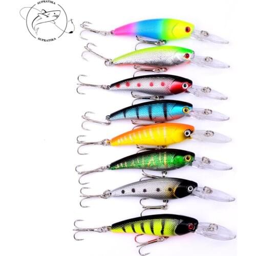 1 Piece 90mm 8.3g Fishing Lure Minnow Wobblers Crankbait With 2 6# Hooks Sea Fishing Artificial Hard Bait Pesca Jigging