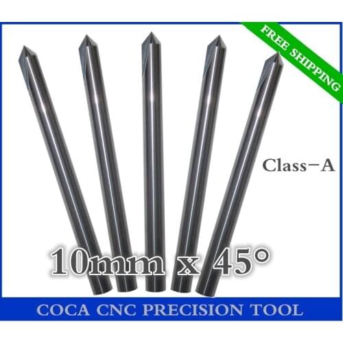 10mm*45degrees,Freeshipping CNC Solid carbide woodworking insert router bit,Tungsten steel Chamfering cutter,rose reamer,MDF,ABS