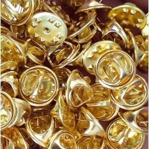 1000pcs METAL HAT PIN BACKS tac lapel pins Butterfly Clasp Tie Tacks pinch back Pins Clutch Lapel Scatter Pin Silver gold 1000pc