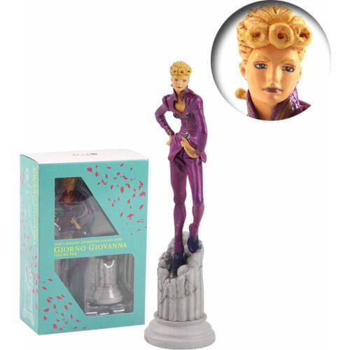 19cm Giorno Giovanna Action Figure Anime JOJOs Bizarre Adventure Golden Wind Ballpoint Pen Model Toys gift for kids