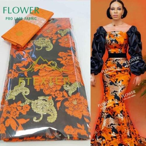 2.5+2.5 Yards Jacquard Style Net Mesh Lace With Embroidery For African Sewing Women Clothing Top Quality Organza Brocade Laces