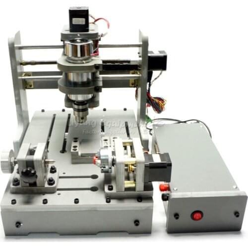 4 Axis CNC Wood Router CNC 3D Engraving Machine USB Rotary Axis 300W Spindle Mini Lathe Woodworking Machine for PCB Milling