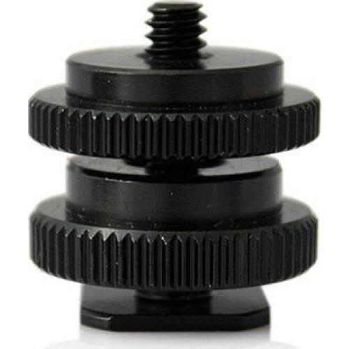 1/4" Tripod Mount Screw to Flash Hot Shoe Adapter for Camera, Monitor, LED Light