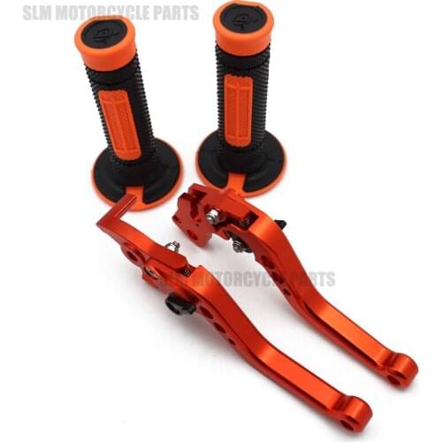 2017 Orange Color Motorcycle CNC Aluminum Adjustable Brake Clutch Levers For RC125 125 Duke 2011-2017